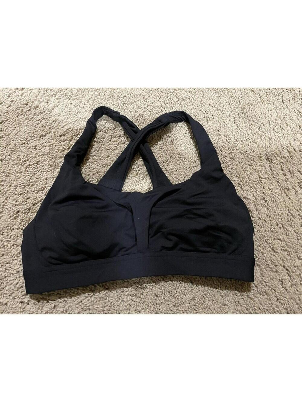 Women’s Lululemon Black Sports Bra Size 8 Speckle Strap